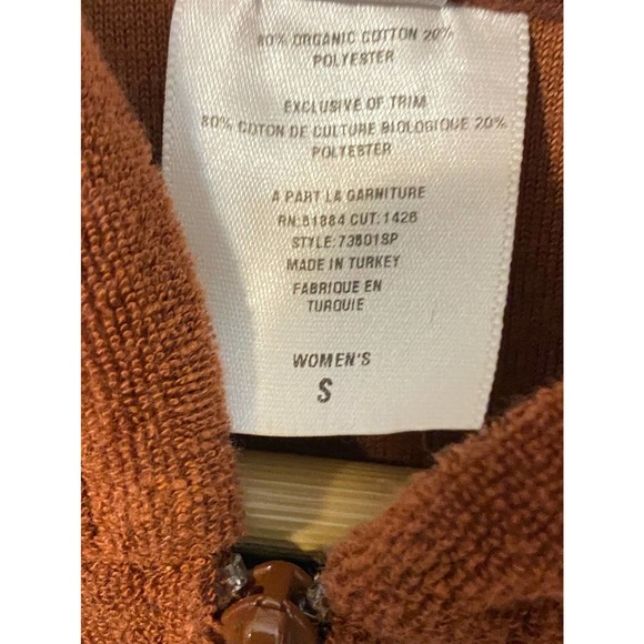 Patagonia Water Girl brown burnt orange jacket with hood sz small - Picture 7 of 7